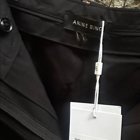 Anine Bing Classic Tailored Dress Pants in Noir - Picture 5 of 7